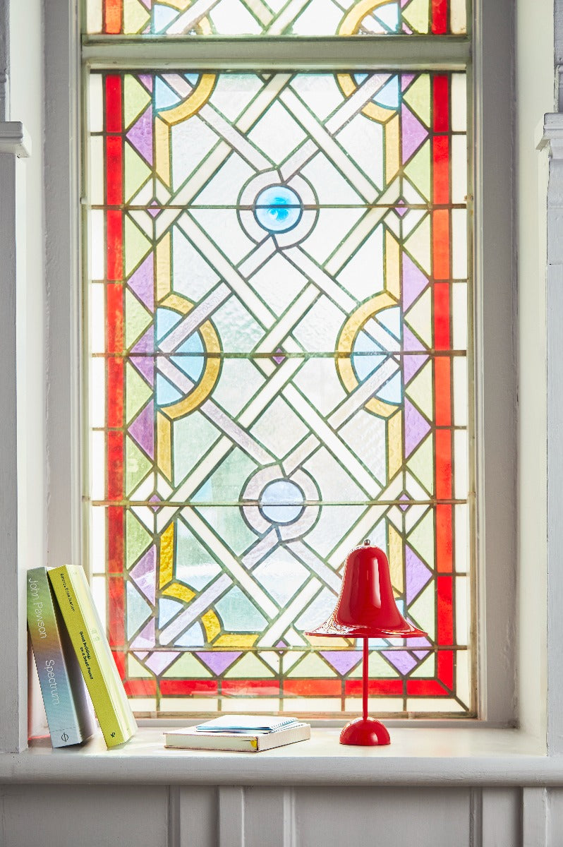 Verner Panton Pantop, bordlampe - Bright Red - Ø18